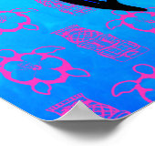Tribal Turtle Hibiscus Poster (Hoek)