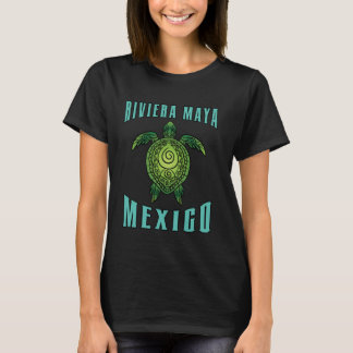 Tribal Turtle Riviera Maya Mexico Spring Break Sum T-shirt