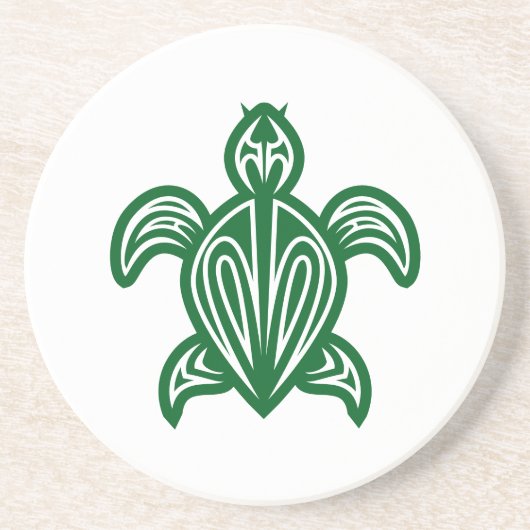 Tribal Turtle Silhouette Onderzetters (Voorkant)