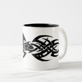 Tribal Tweekleurige Koffiemok (Voorkant rechts)