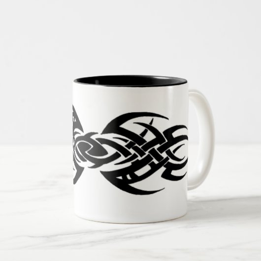 Tribal Tweekleurige Koffiemok (Voorkant rechts)