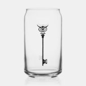 Tribal Uil Skelet Key Blikvorm Glas (Voorkant)