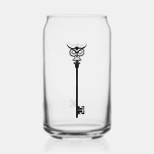 Tribal Uil Skelet Key Blikvorm Glas (Achterkant)
