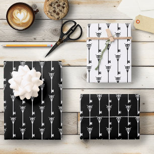 Tribal Uil Skelet Key Inpakpapier Vel