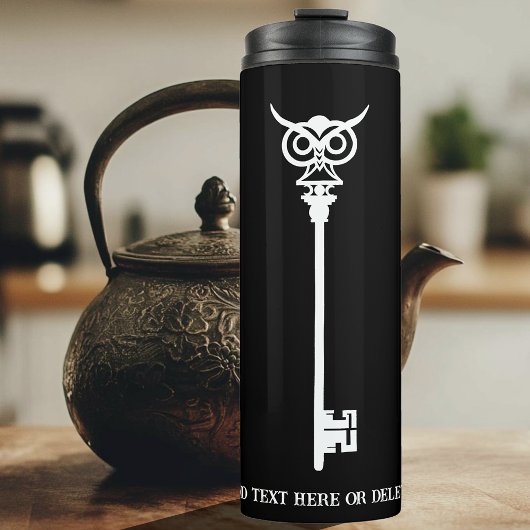 Tribal Uil Skelet Key Thermosbeker
