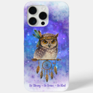 Tribal Uil - Wees sterk, wees moedig, wees vriende iPhone 15 Pro Max Hoesje