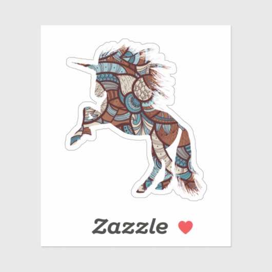 Tribal Unicorn Sticker (Vel)