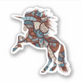 Tribal Unicorn Sticker (Voorkant)