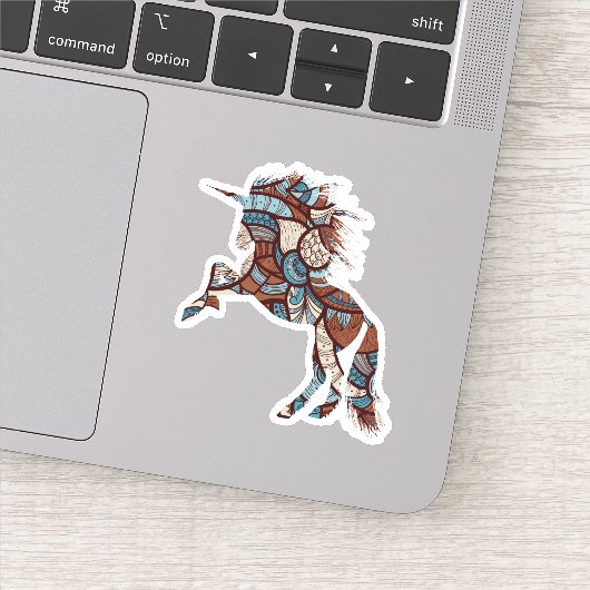 Tribal Unicorn Sticker (Detail)
