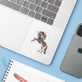 Tribal Unicorn Sticker (Laptop met iPhone)