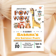 Tribal verjaardagsuitnodiging