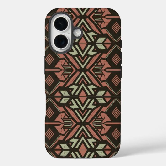 Tribal Vibes – Aardse geometrische Azteekse patroo Case-Mate iPhone Case (Achterkant)
