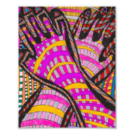 Tribal vingerafdrukken afdrukken afdrukken afdrukk foto afdruk (Voorkant)