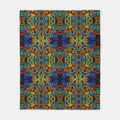 Tribal Vision Psychedelic Pattern Fleece Blanket (Voorkant)