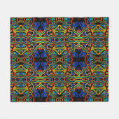 Tribal Vision Psychedelic Pattern Fleece Blanket (Voorkant (Horizontaal))