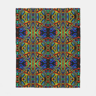 Tribal Vision Psychedelic Pattern Fleece Blanket Deken