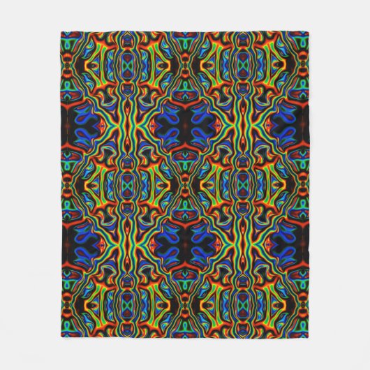 Tribal Vision Psychedelic Pattern Fleece Blanket Deken (Voorkant)