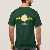 Tribal Volleyball-T-shirt: Geel T-shirt (Achterkant)