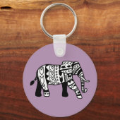 Tribal Walking Elephant Sleutelhanger (Voorkant)