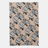 Tribal Walking Elephant Theedoek (Verticaal)