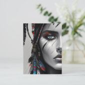 Tribal Warrior Briefkaart (Staand voorkant)