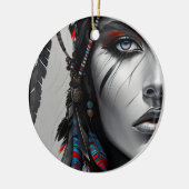 Tribal Warrior Keramisch Ornament (Links)