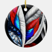 Tribal Warrior Keramisch Ornament (Achterkant)