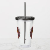 Tribal Warrior King ritueel masker Acryl Drinkbeker (Rechts)