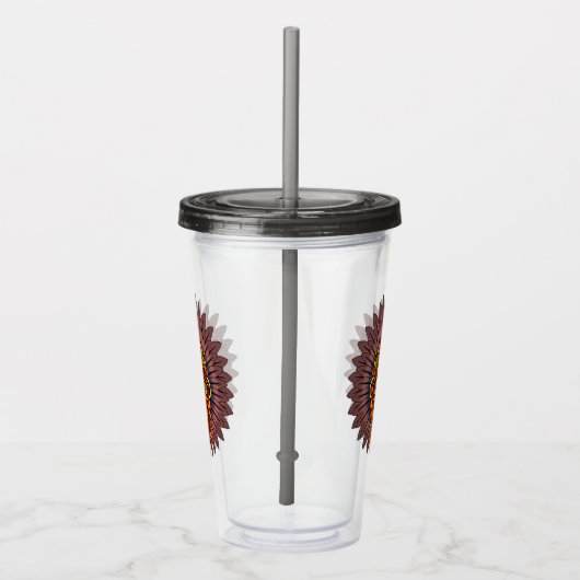 Tribal Warrior King ritueel masker Acryl Drinkbeker (Rechts)