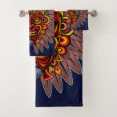 Tribal Warrior King ritueel masker Bad Handdoek (Insitu)