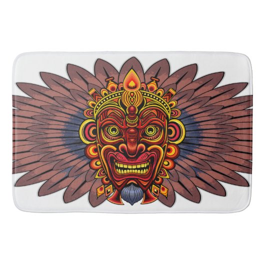 Tribal Warrior King ritueel masker Badmat (Voorkant)