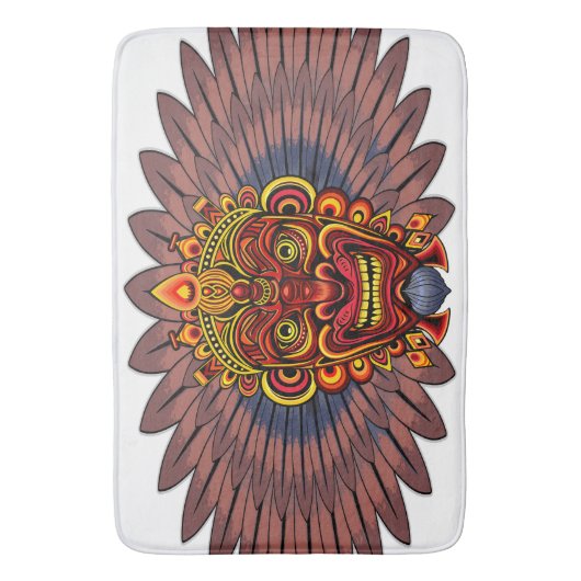 Tribal Warrior King ritueel masker Badmat (Voorkant Verticaal)