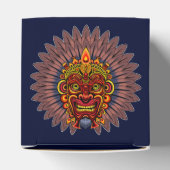 Tribal Warrior King ritueel masker Bedankdoosjes (Bovenkant)