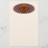 Tribal Warrior King ritueel masker Briefpapier (Voorkant)