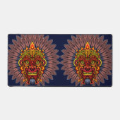 Tribal Warrior King ritueel masker Bureaumat (Voorkant)
