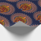 Tribal Warrior King ritueel masker Cadeaupapier (Hoek)