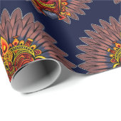 Tribal Warrior King ritueel masker Cadeaupapier (Rol Hoek)