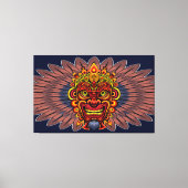 Tribal Warrior King ritueel masker Canvas Afdruk (Voorkant)