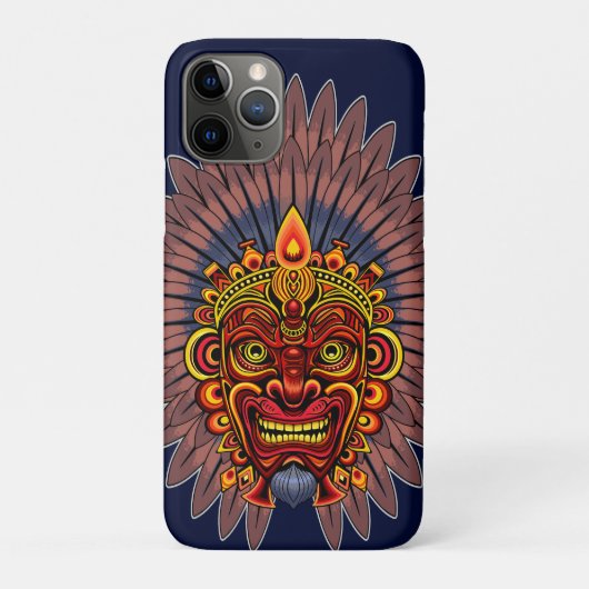 Tribal Warrior King ritueel masker Case-Mate iPhone Case (Achterkant)