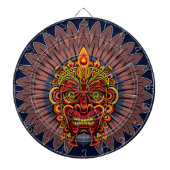 Tribal Warrior King ritueel masker Dartbord (Voorkant)