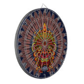 Tribal Warrior King ritueel masker Dartbord (Voorkant Links)
