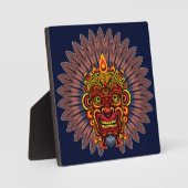 Tribal Warrior King ritueel masker Fotoplaat (Voorkant)