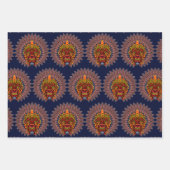 Tribal Warrior King ritueel masker Inpakpapier Vel (Voorkant 3)