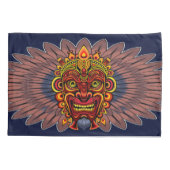 Tribal Warrior King ritueel masker Kussensloop (Achterkant)