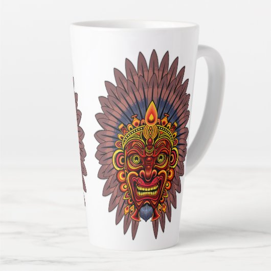 Tribal Warrior King ritueel masker Latte Mok (Rechterhoek)