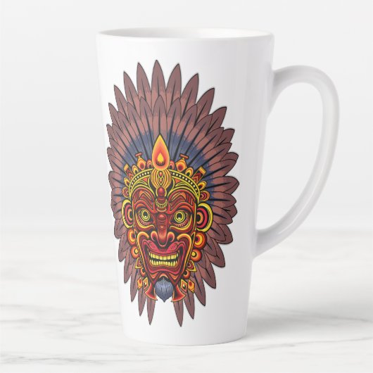 Tribal Warrior King ritueel masker Latte Mok (Rechts)