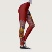 Tribal Warrior King ritueel masker Leggings (Rechts)