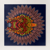 Tribal Warrior King ritueel masker Legpuzzel (Horizontaal)