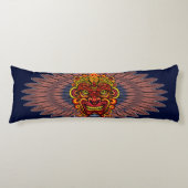 Tribal Warrior King ritueel masker Lichaamskussen (Voorkant)