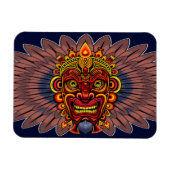 Tribal Warrior King ritueel masker Magneet (Horizontaal)
